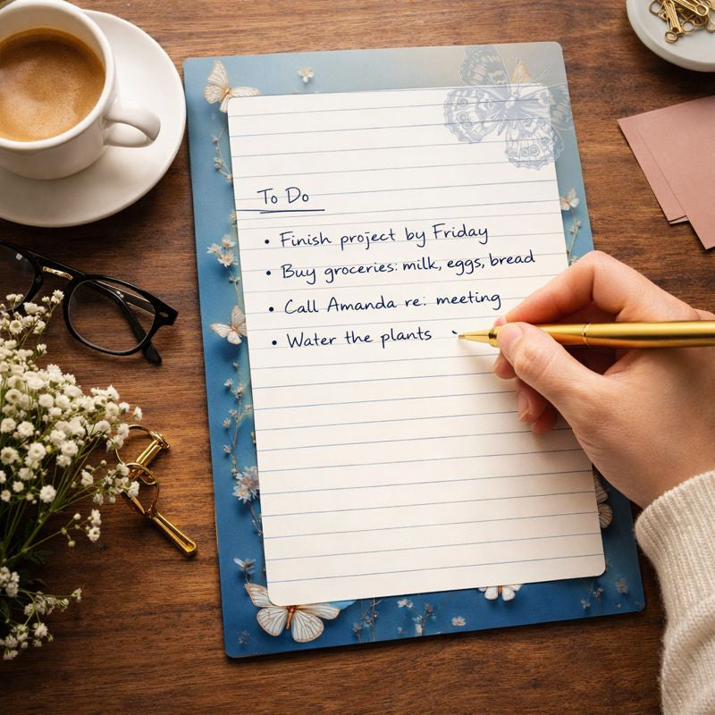 🦋 Butterfly Floral Notepad
