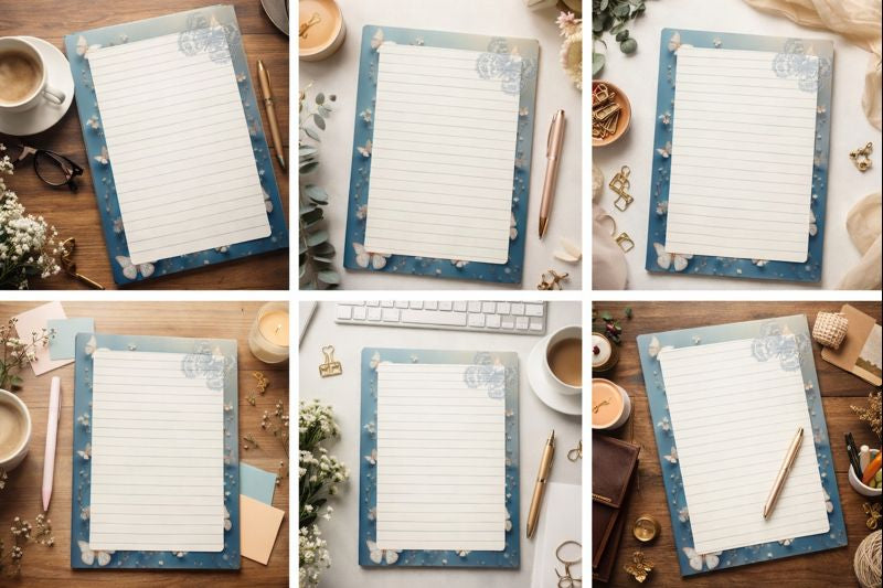 🦋 Butterfly Floral Notepad