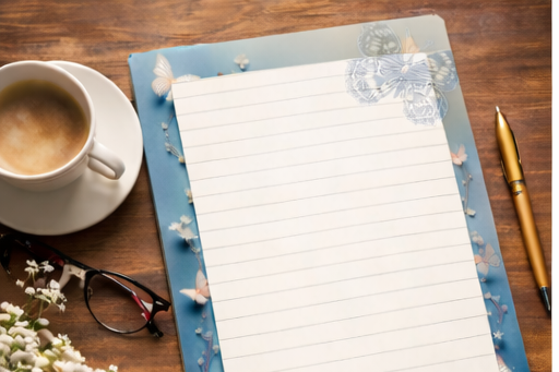 🦋 Butterfly Floral Notepad